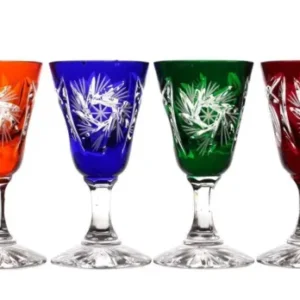 6er-Set Likörglas Schleuderstern bunt 25 ml