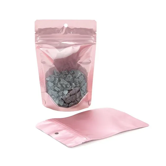Stand Up Pouches Transparent/Rosé Gold 10.2x6x15.2cm | 57 grams